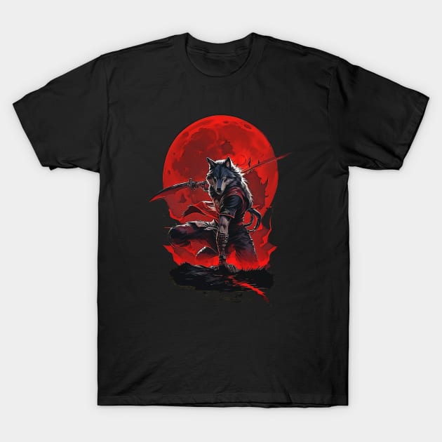 Wolf Warrior T-Shirt by elmejikono